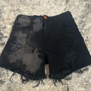 La Detresse Women's Size 25 Ultra Destressed Acid Wash Denim Cut Off Shorts